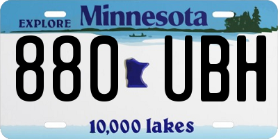 MN license plate 880UBH