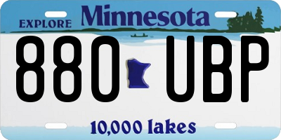 MN license plate 880UBP