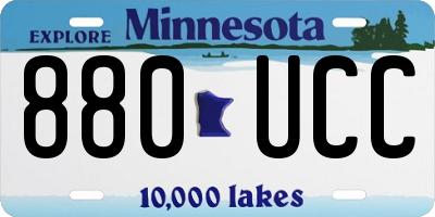 MN license plate 880UCC