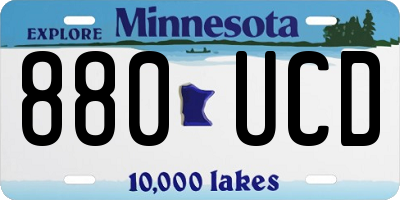 MN license plate 880UCD