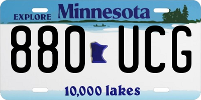 MN license plate 880UCG