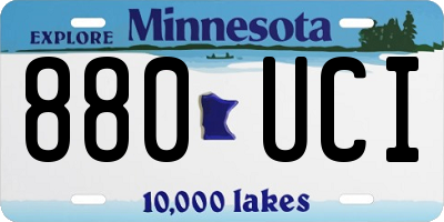 MN license plate 880UCI