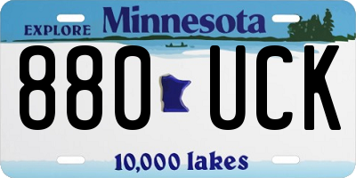 MN license plate 880UCK