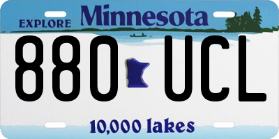 MN license plate 880UCL