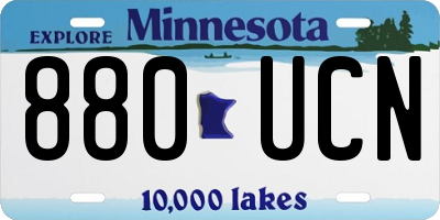 MN license plate 880UCN