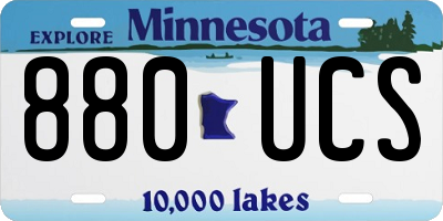 MN license plate 880UCS