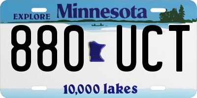 MN license plate 880UCT