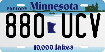 MN license plate 880UCV