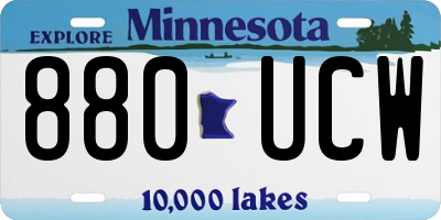 MN license plate 880UCW