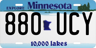MN license plate 880UCY