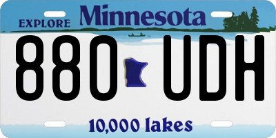 MN license plate 880UDH