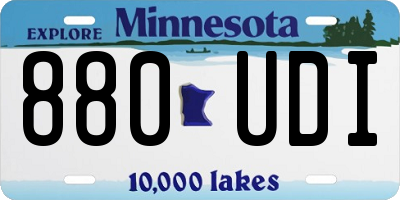 MN license plate 880UDI