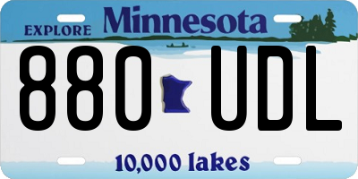 MN license plate 880UDL