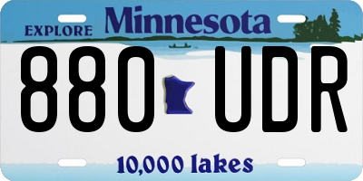 MN license plate 880UDR