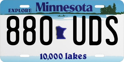 MN license plate 880UDS