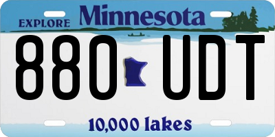 MN license plate 880UDT