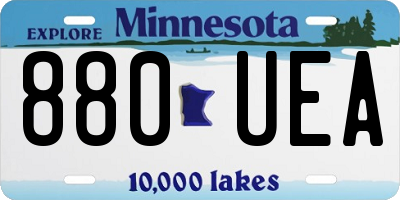 MN license plate 880UEA