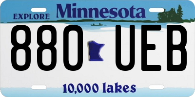 MN license plate 880UEB