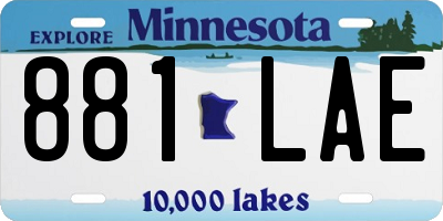 MN license plate 881LAE