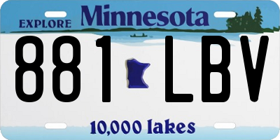 MN license plate 881LBV
