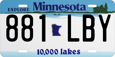 MN license plate 881LBY