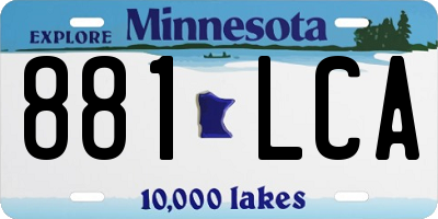 MN license plate 881LCA