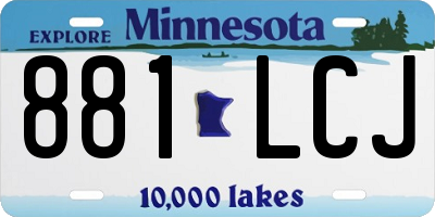 MN license plate 881LCJ