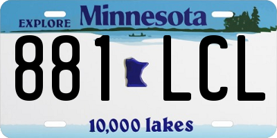 MN license plate 881LCL