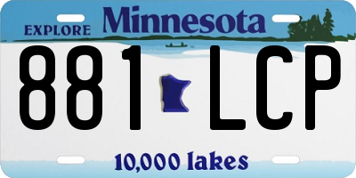 MN license plate 881LCP