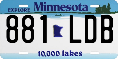 MN license plate 881LDB