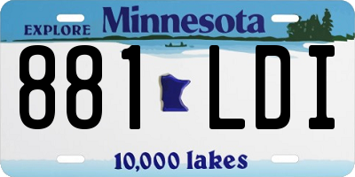 MN license plate 881LDI