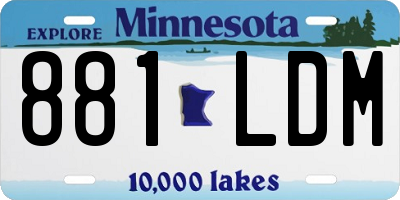 MN license plate 881LDM