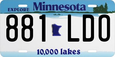 MN license plate 881LDO