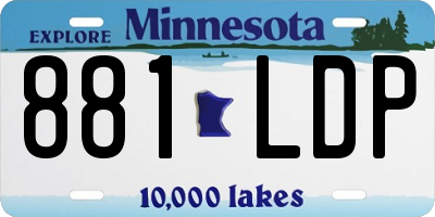 MN license plate 881LDP