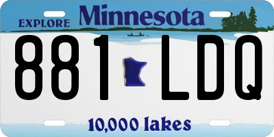 MN license plate 881LDQ
