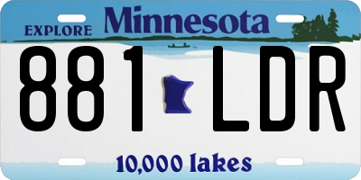 MN license plate 881LDR