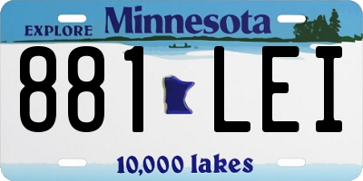 MN license plate 881LEI