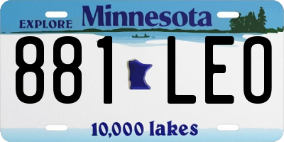MN license plate 881LEO