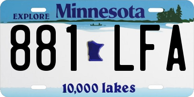 MN license plate 881LFA