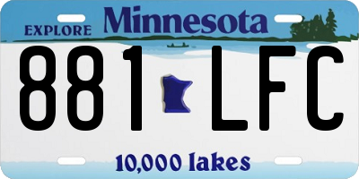 MN license plate 881LFC