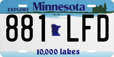 MN license plate 881LFD