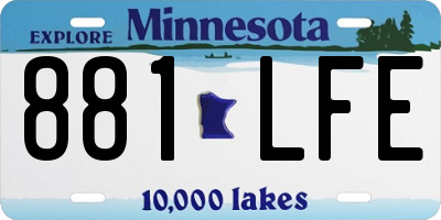 MN license plate 881LFE