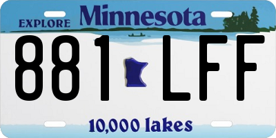 MN license plate 881LFF
