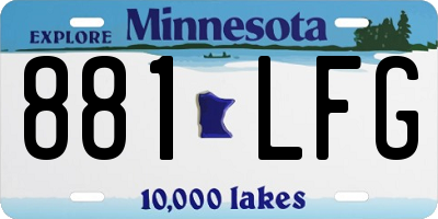 MN license plate 881LFG