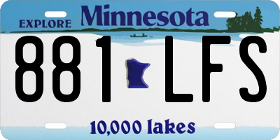 MN license plate 881LFS