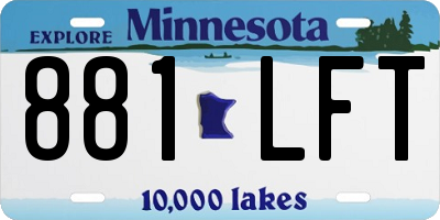 MN license plate 881LFT