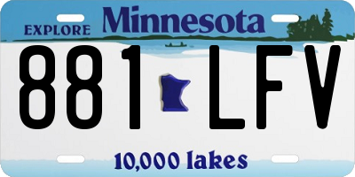 MN license plate 881LFV