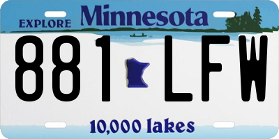 MN license plate 881LFW