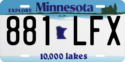 MN license plate 881LFX
