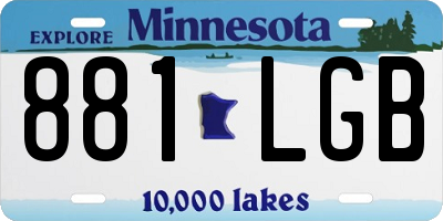 MN license plate 881LGB